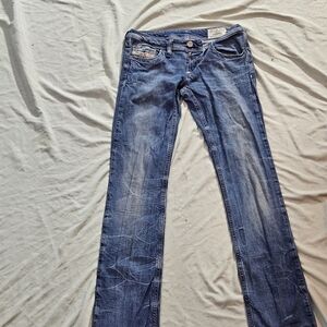 Diesel Women's Straight Leg Blue Jeans